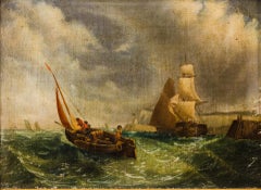 Seascape, Oil on Canvas, Cardboard, Before 1840