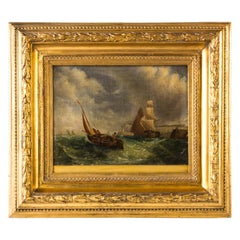 Seascape, Oil on Canvas, Cardboard, Before 1840
