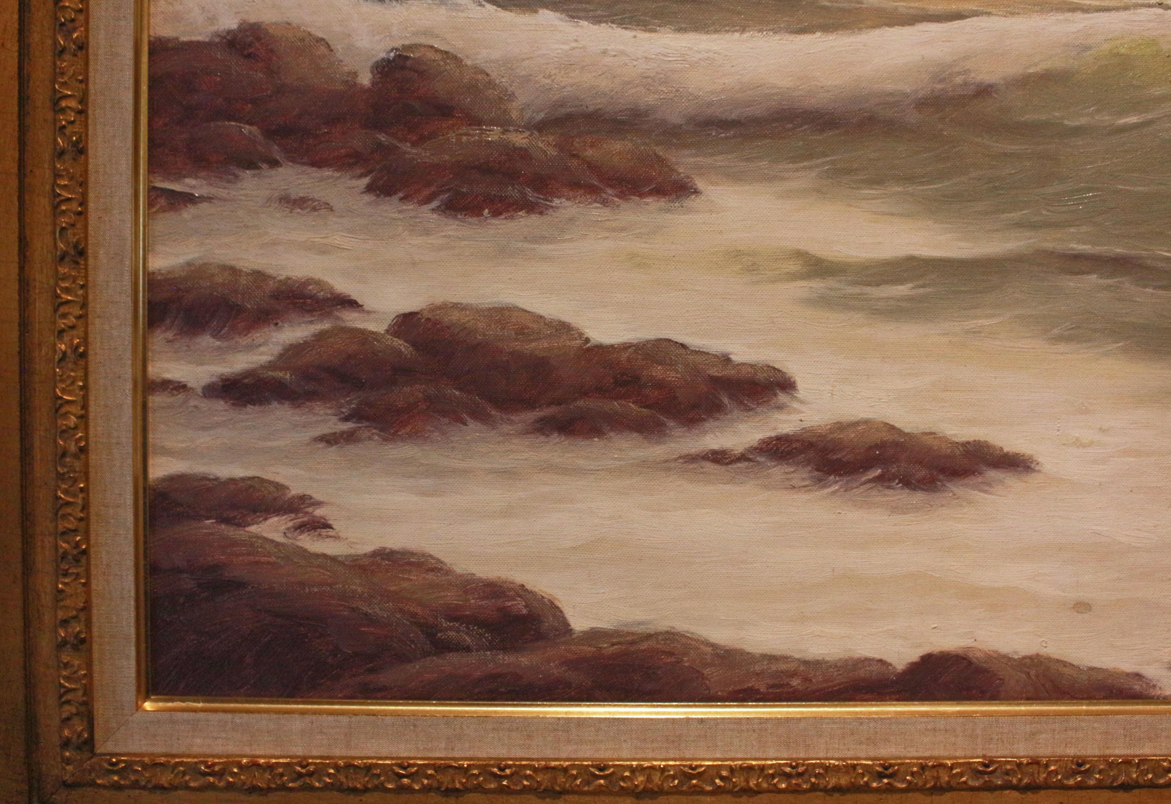 Seelandschaft Öl auf leinwand Gemälde von C. Schipper, Dänemark (Sonstiges) im Angebot