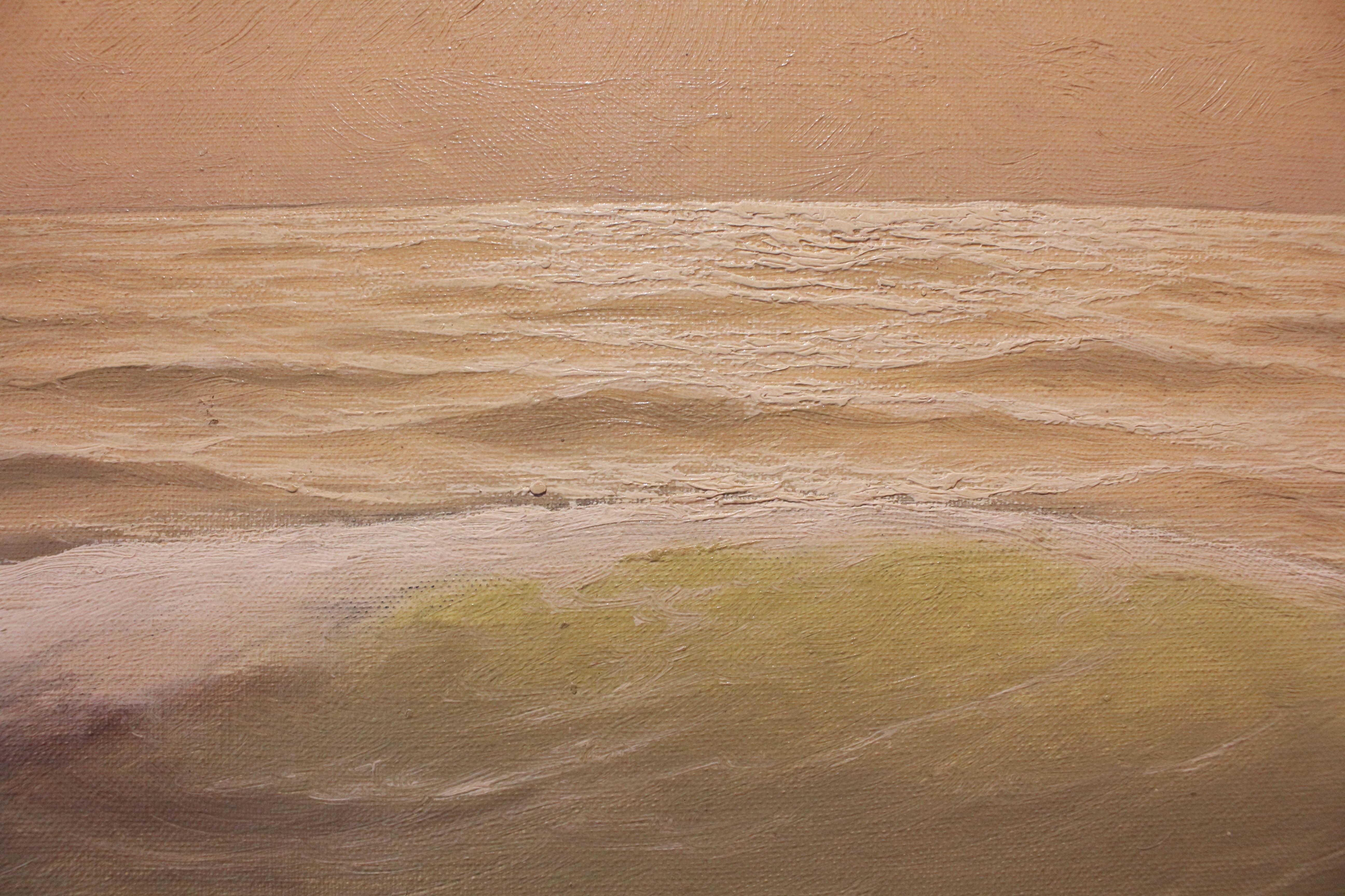 Seelandschaft Öl auf leinwand Gemälde von C. Schipper, Dänemark (Dänisch) im Angebot