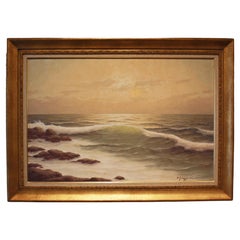 Seelandschaft Öl auf leinwand Gemälde von C. Schipper, Dänemark