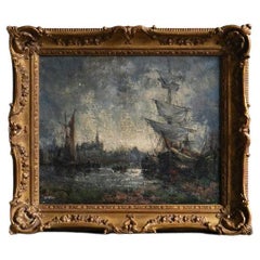 Peinture de paysage marin, XXe siècle 