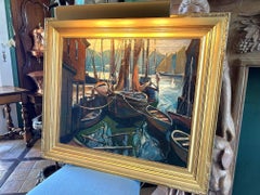 Seascape Painting Oil on Canvas by William Lester Stevens American Artist Sea LA