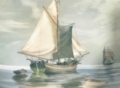 Seascape porcelain wall plate by Bing & Grøndahl, Denmark 1902-1914