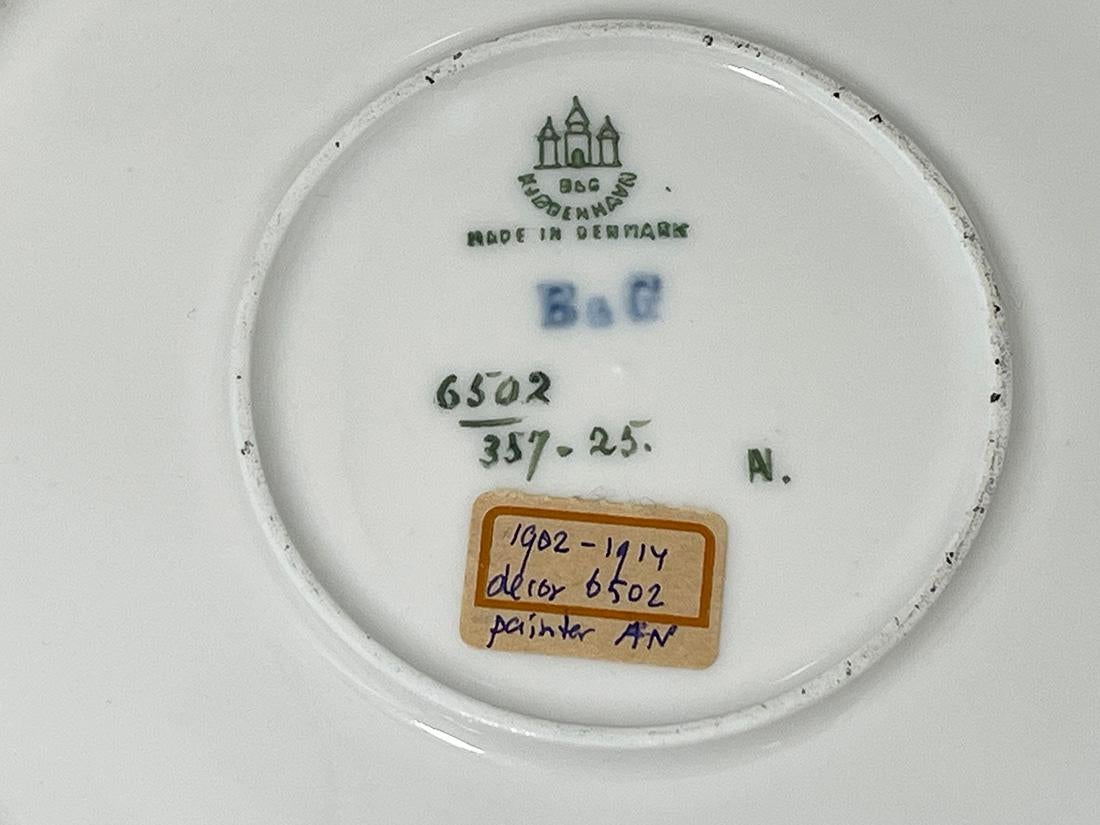 Seascape porcelain wall plate by Bing & Grøndahl, Denmark 1902-1914 In Good Condition For Sale In Delft, NL