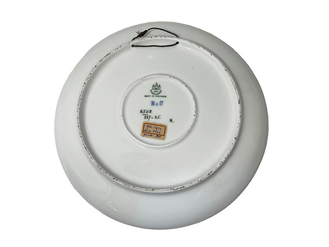 20th Century Seascape porcelain wall plate by Bing & Grøndahl, Denmark 1902-1914 For Sale