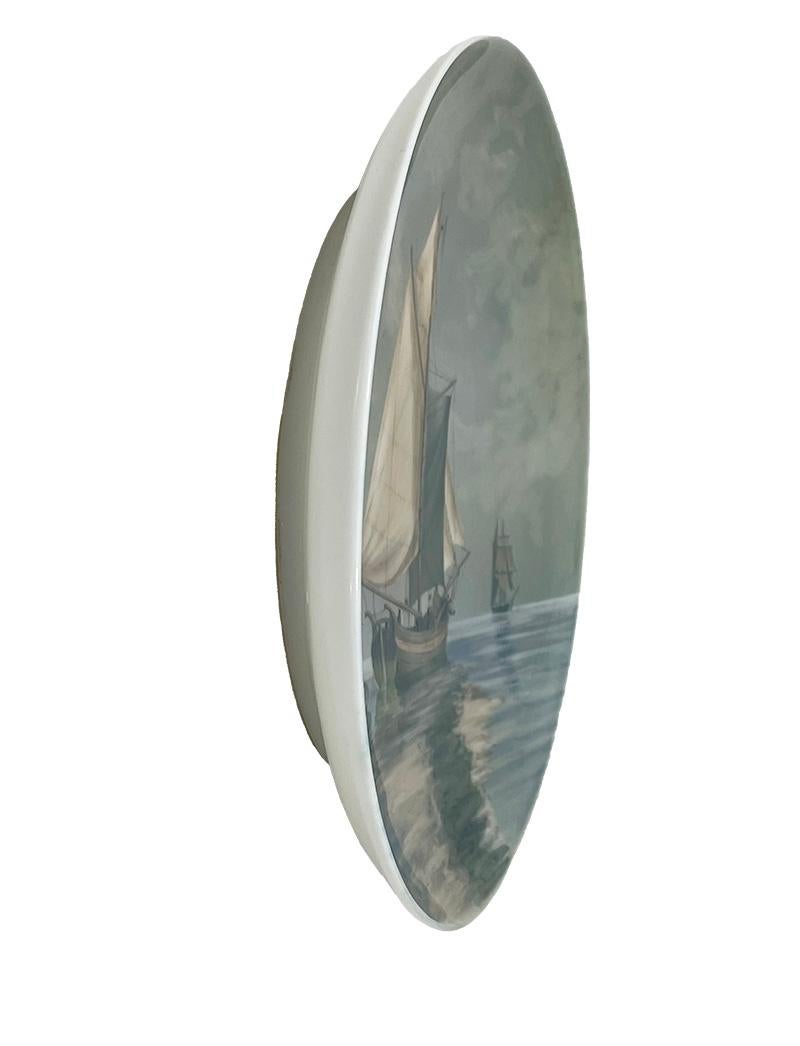 Plato de pared de porcelana con paisaje marino de Bing & Grøndahl, Dinamarca 1902-1914 Porcelana en venta