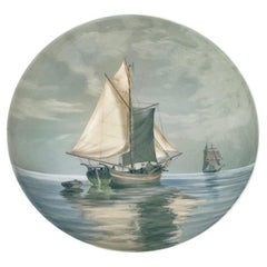Piatto da parete in porcellana Seascape di Bing & Grøndahl, Danimarca 1902-1914