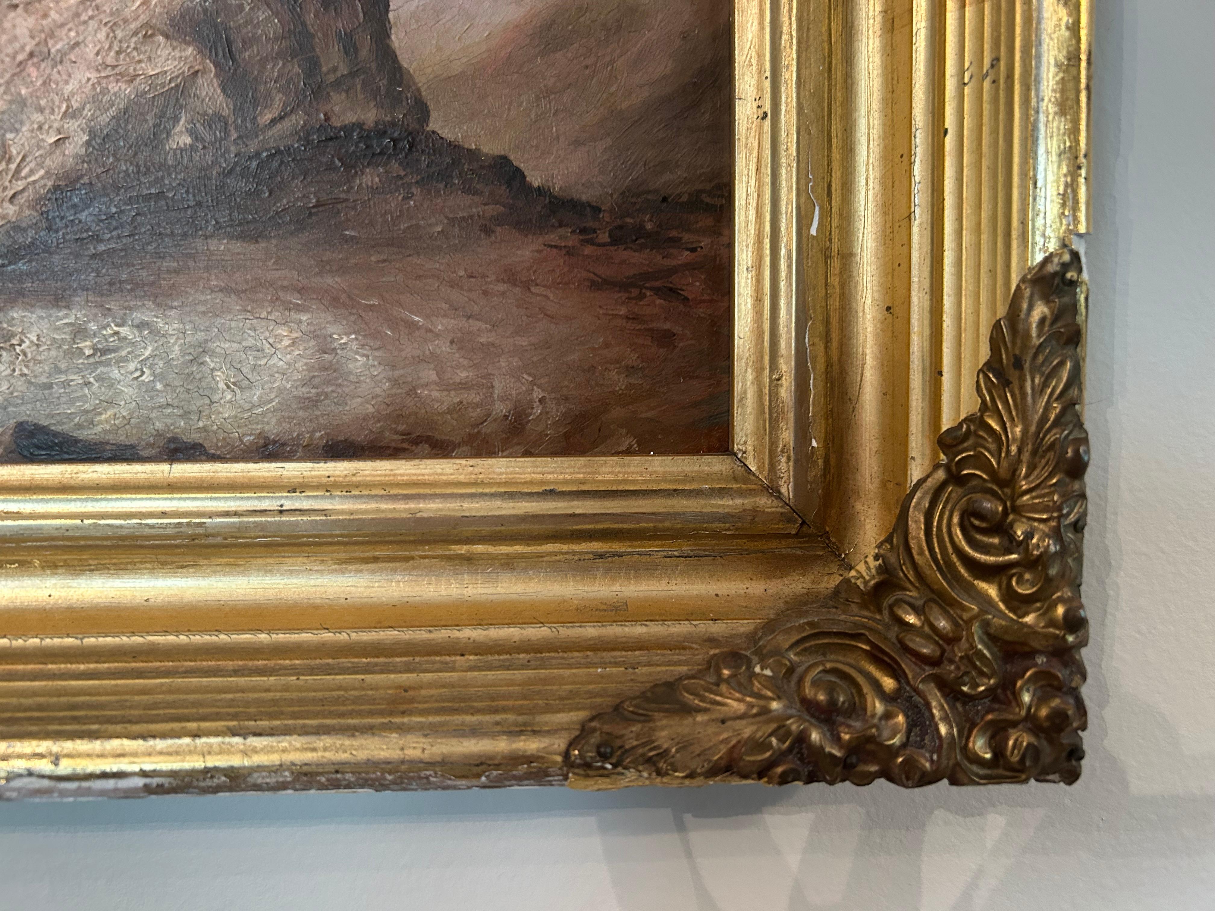 Seascape, Rough Waters, 19th Century Oil on Board For Sale 2