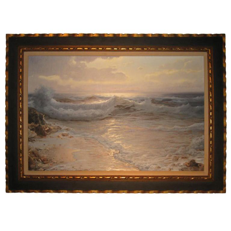 Seascape "The Waves" By O. Campagnana For Sale
