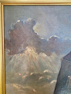 Seascape with a Five Masted Bark, by Julius Gregersen, circa 1920s