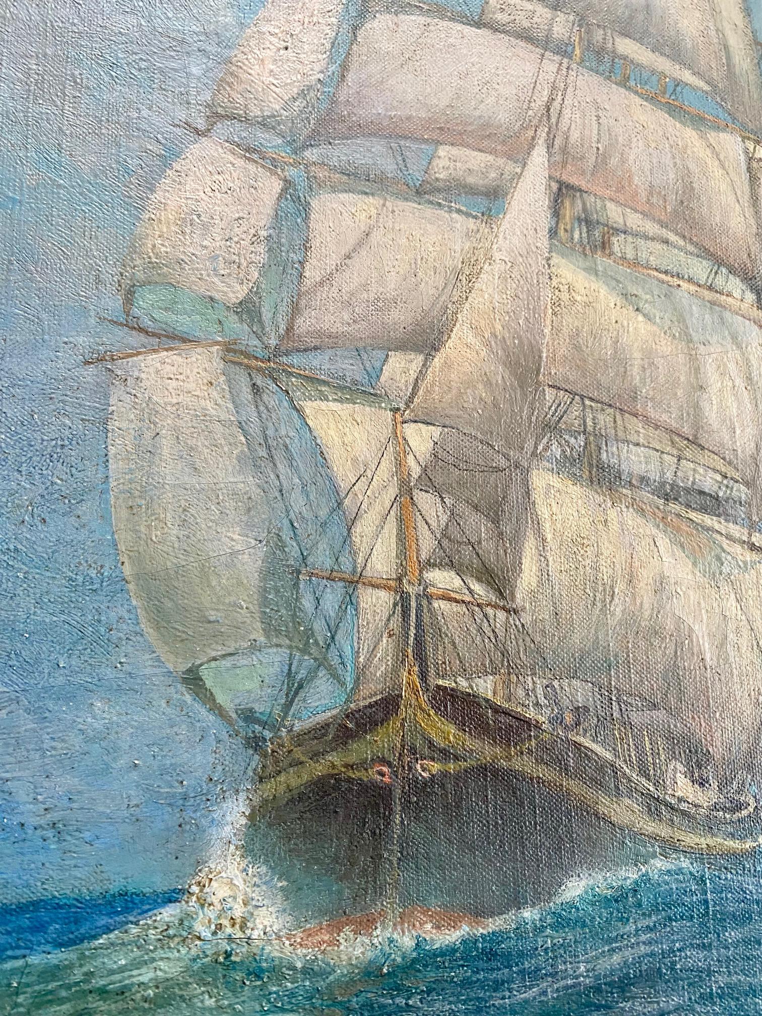 Meereslandschaft mit Klipperschiff von George Howell Gay (Amerikaner: 1858 - 1931), um 1890 (Sonstiges) im Angebot