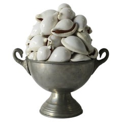 Antique Seashell and Metal Urn Sculpture Topiary, ca. Early 20th c. 