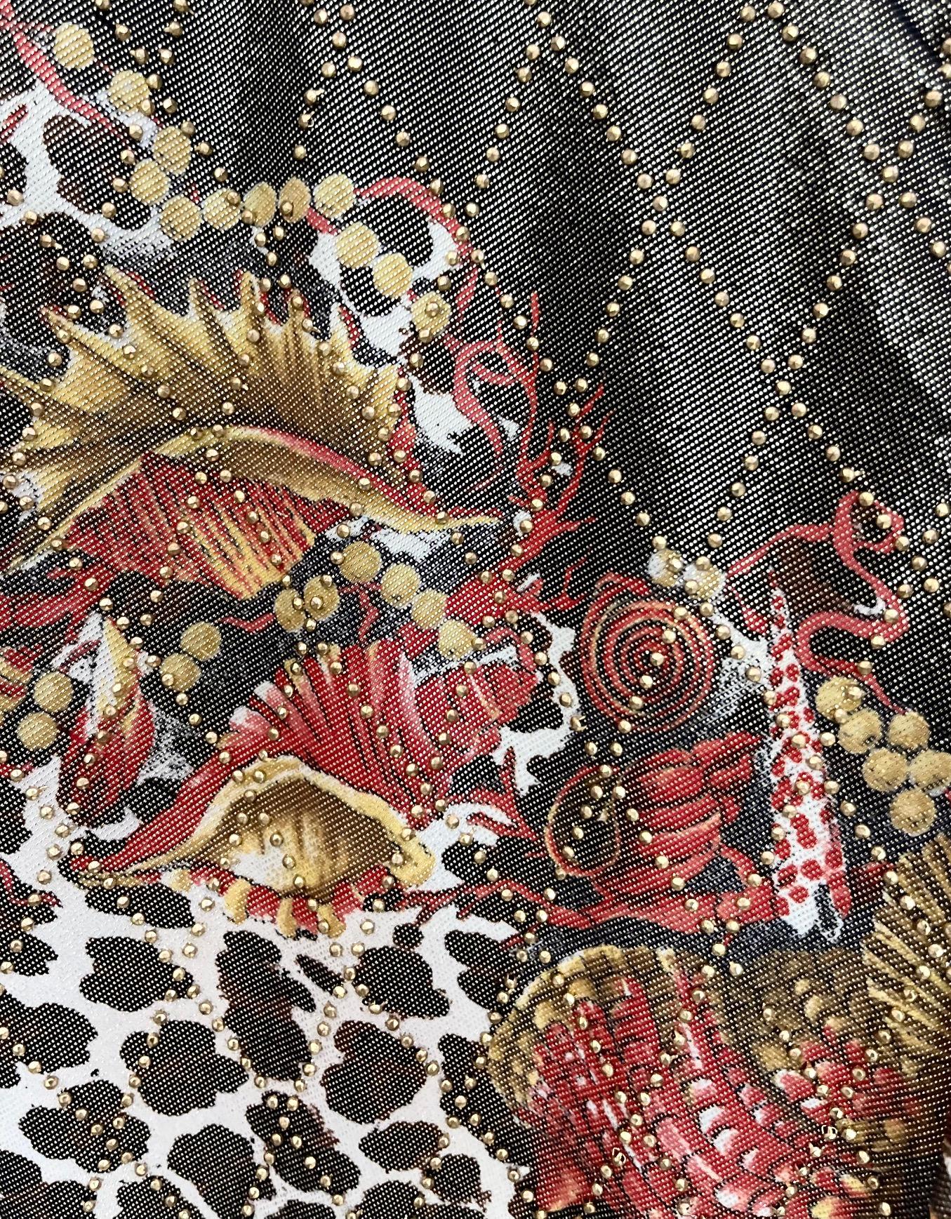 SEASHELL BAROQUE LEGGINGS from MIAMI MANSION GIANNI VERSACE PERSONAL COLLECTION In New Condition For Sale In Montgomery, TX