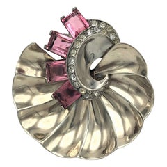 Seashell brooch, by Marcel Boucher,  sterling silver, gold plated 1940 US