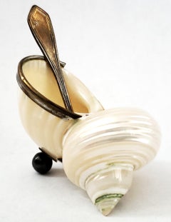 Piatto per caviale con conchiglia di Scully & Scully in argento 925