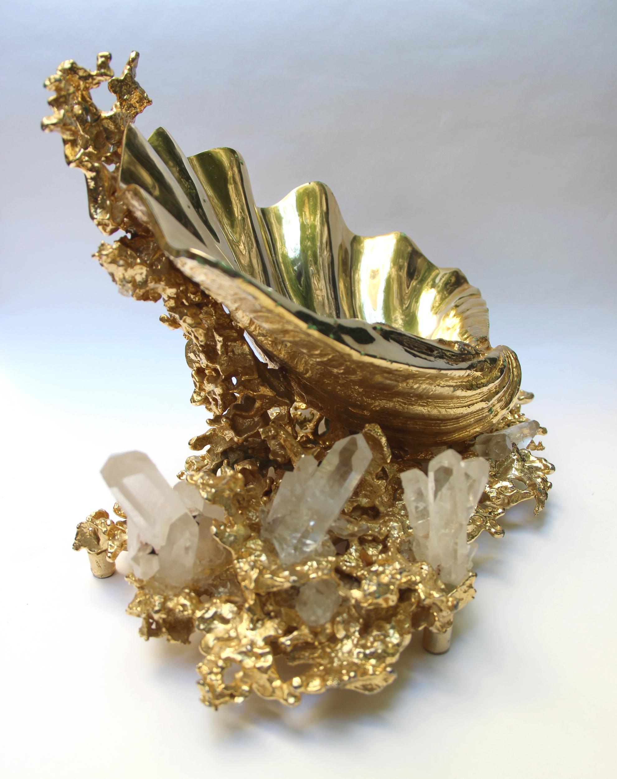 French Seashell centerpiece by Claude Victor Boeltz, circa 1970 / 1980 For Sale