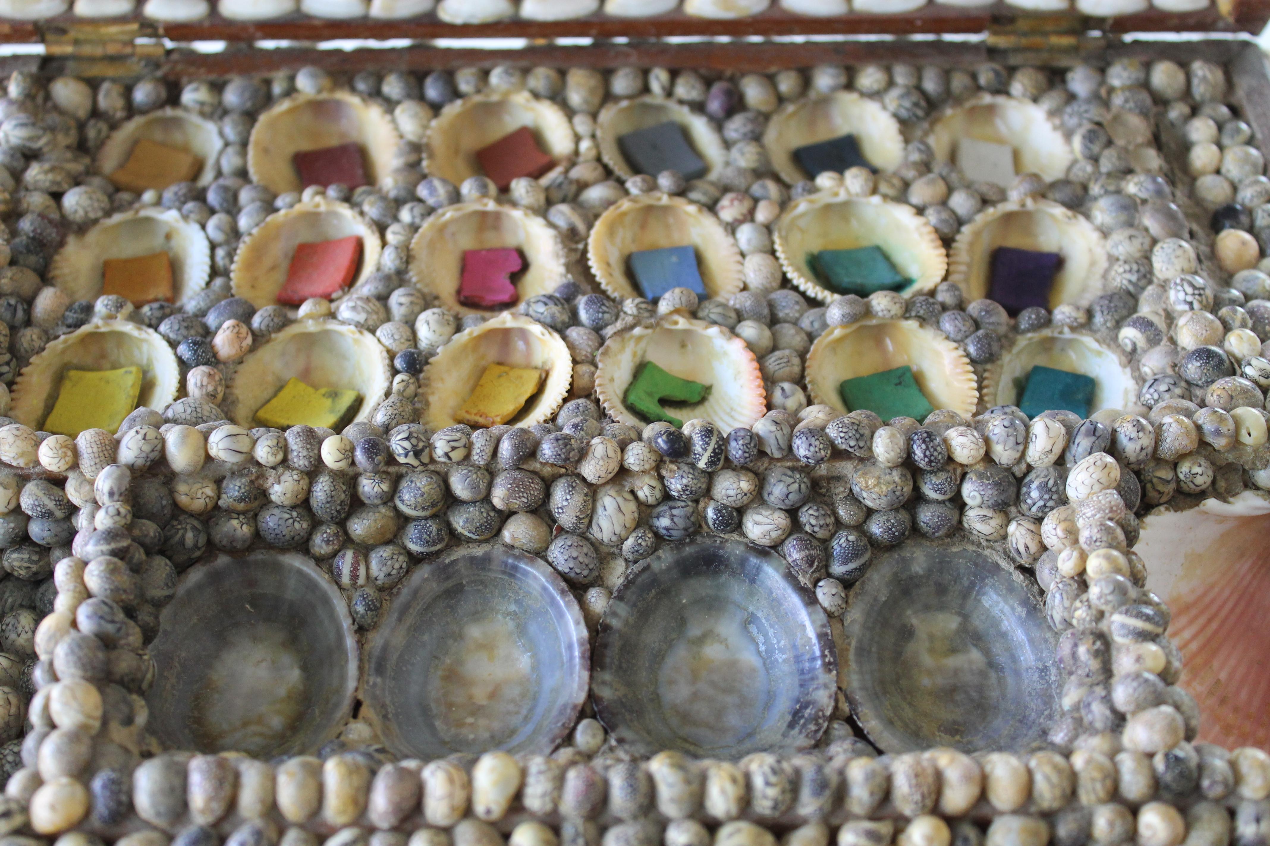 Seashell Covered Paint Box Sculpture by Barton Benes 4