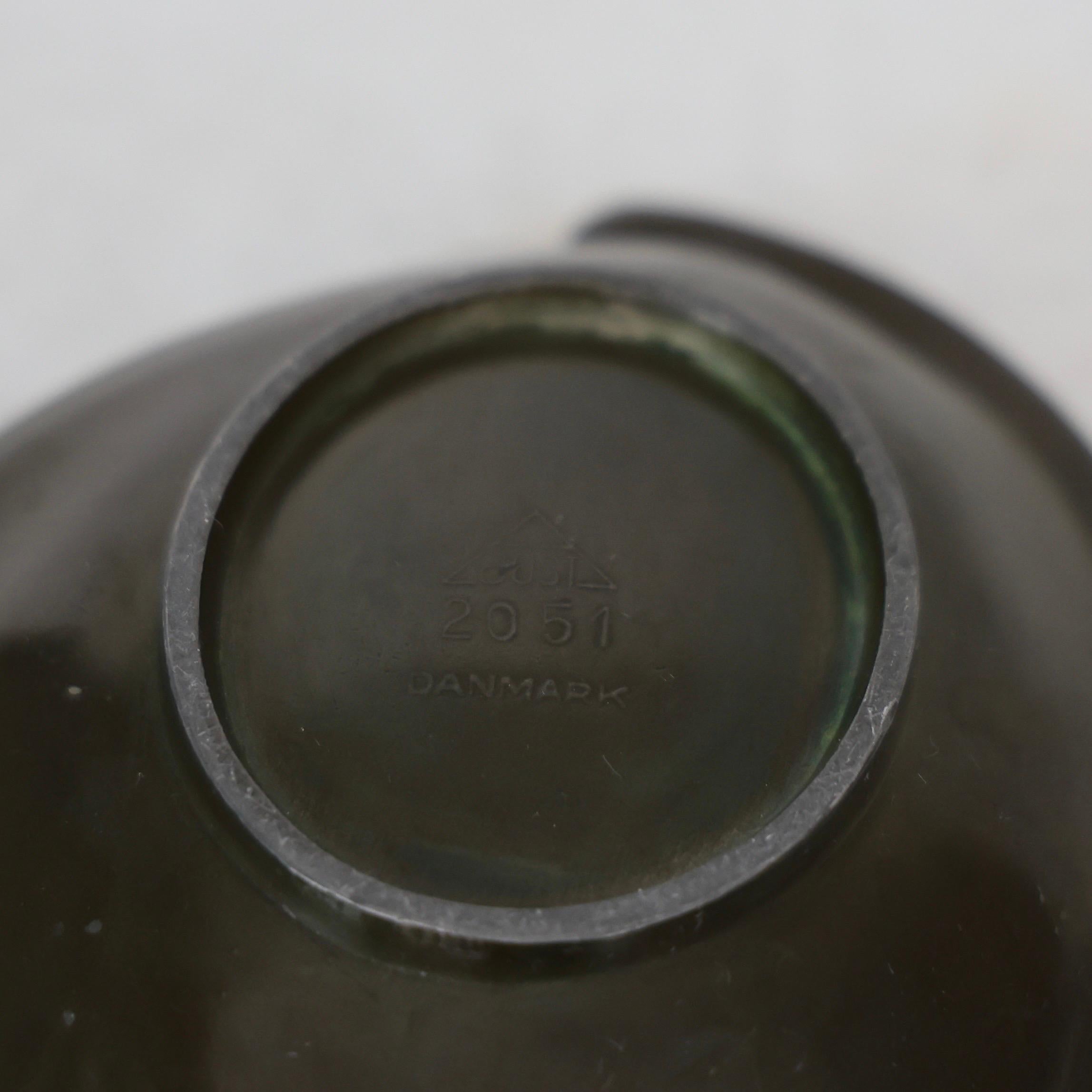 Diskometallschale mit Muscheln von Just Andersen, 1930er Jahre, Dänemark im Angebot 2