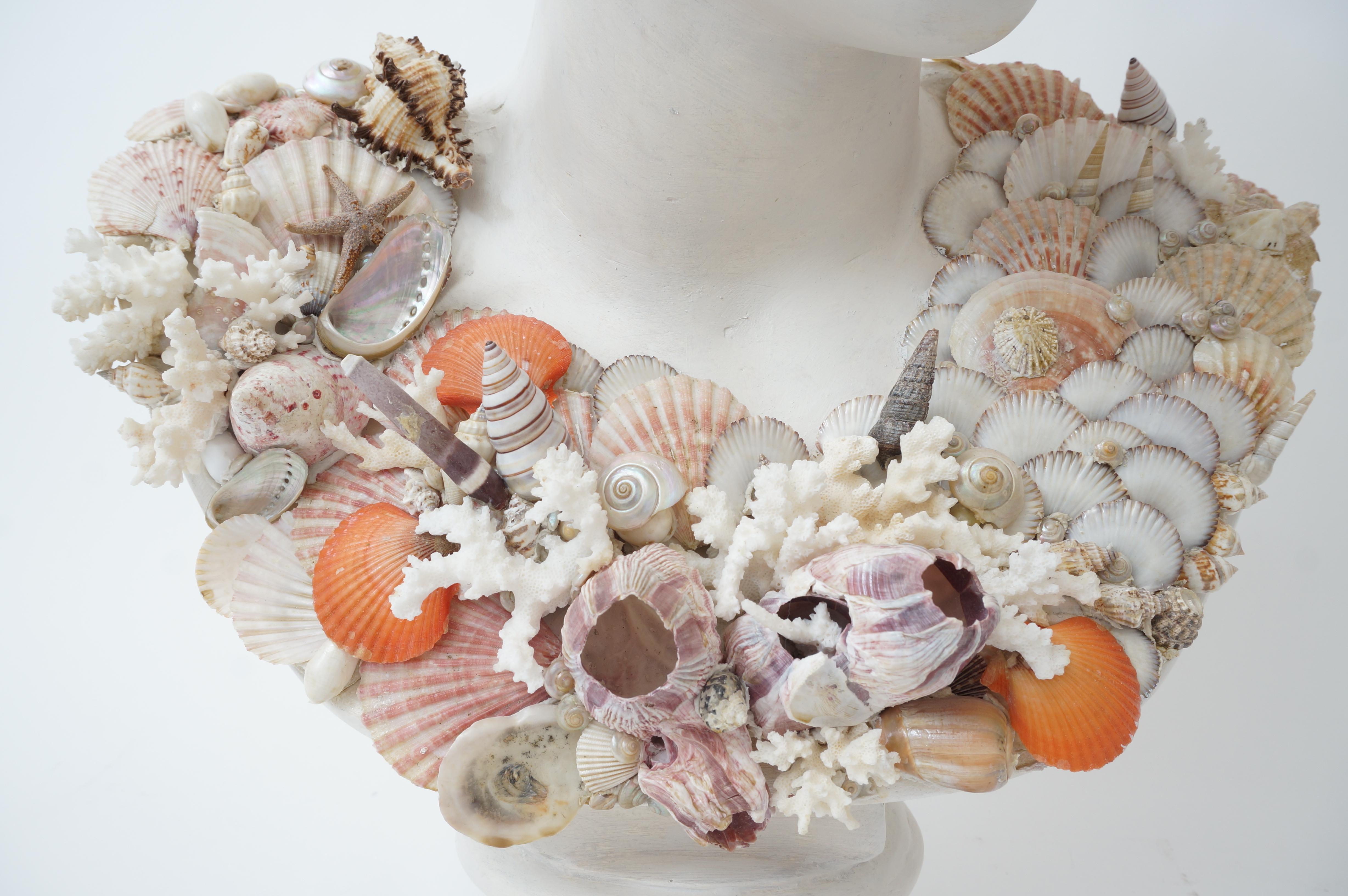 Shell Seashell Encrusted Neoclassical Bust For Sale