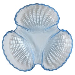 Vintage Seashell Glass Dish Scallop