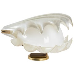 Seashell Lamp, Attributed to Liane Rougier in Nacre Mithacrylate