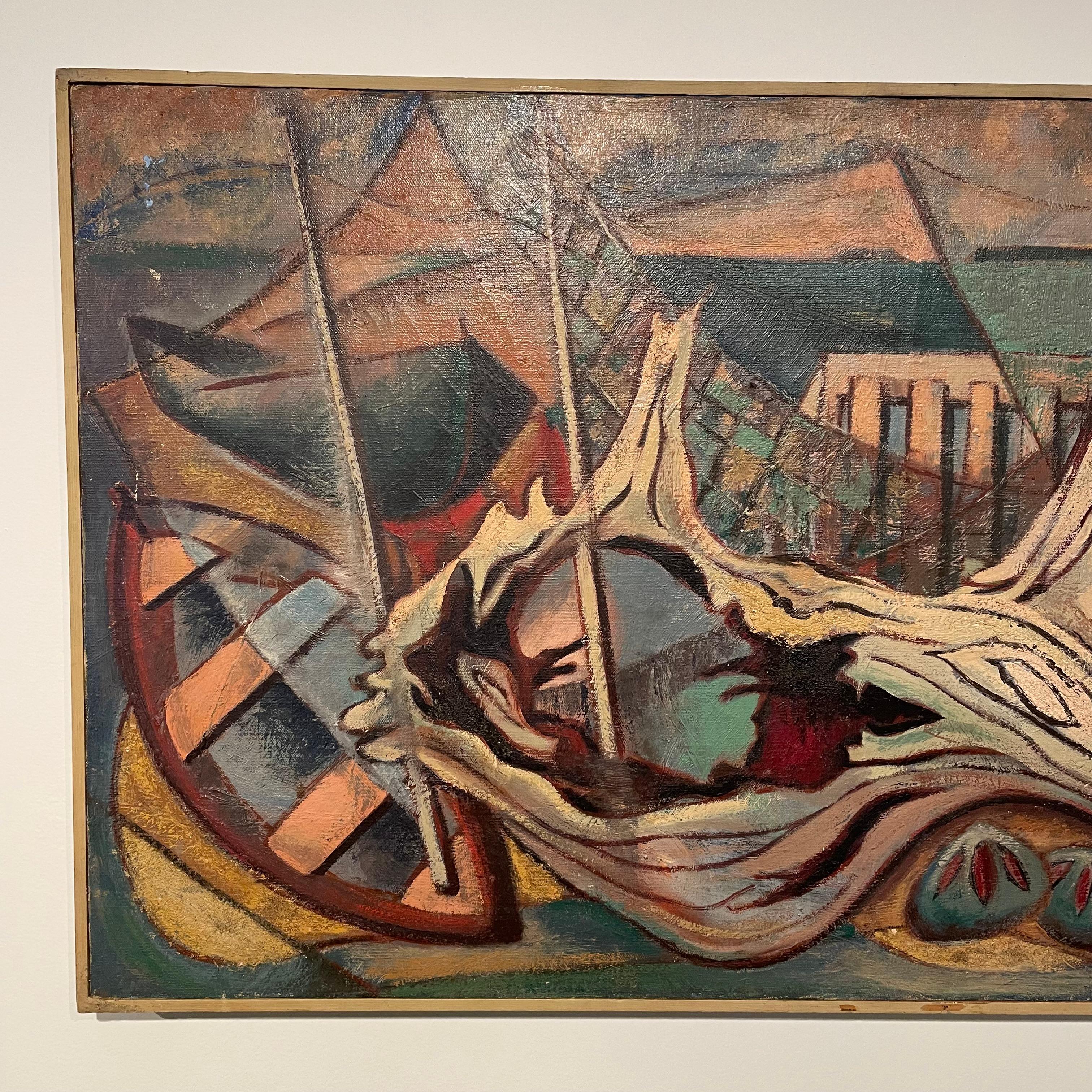 Organic Modern Seashore Painting by James Hiroshi Suzuki For Sale