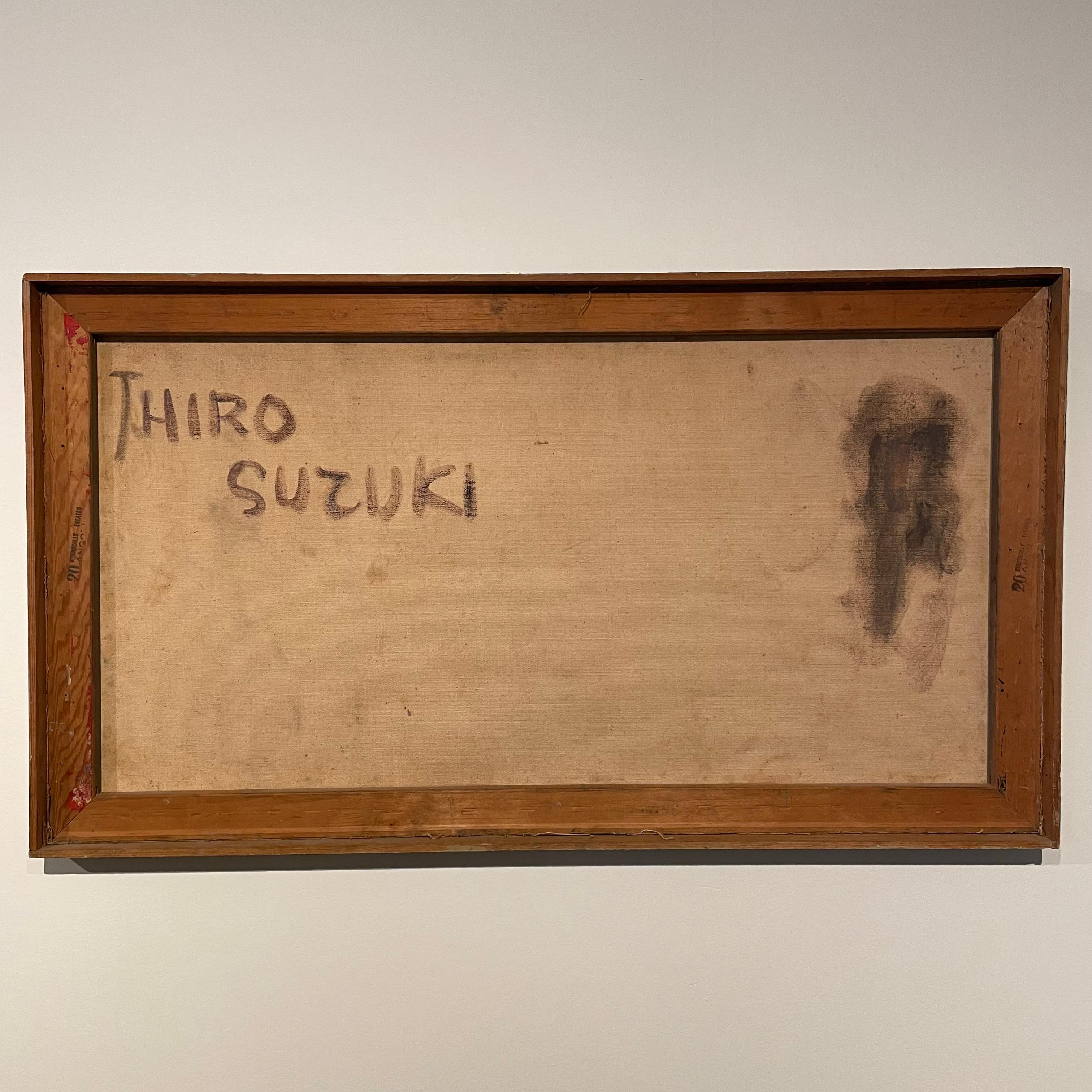 Mid-20th Century Seashore Painting by James Hiroshi Suzuki For Sale