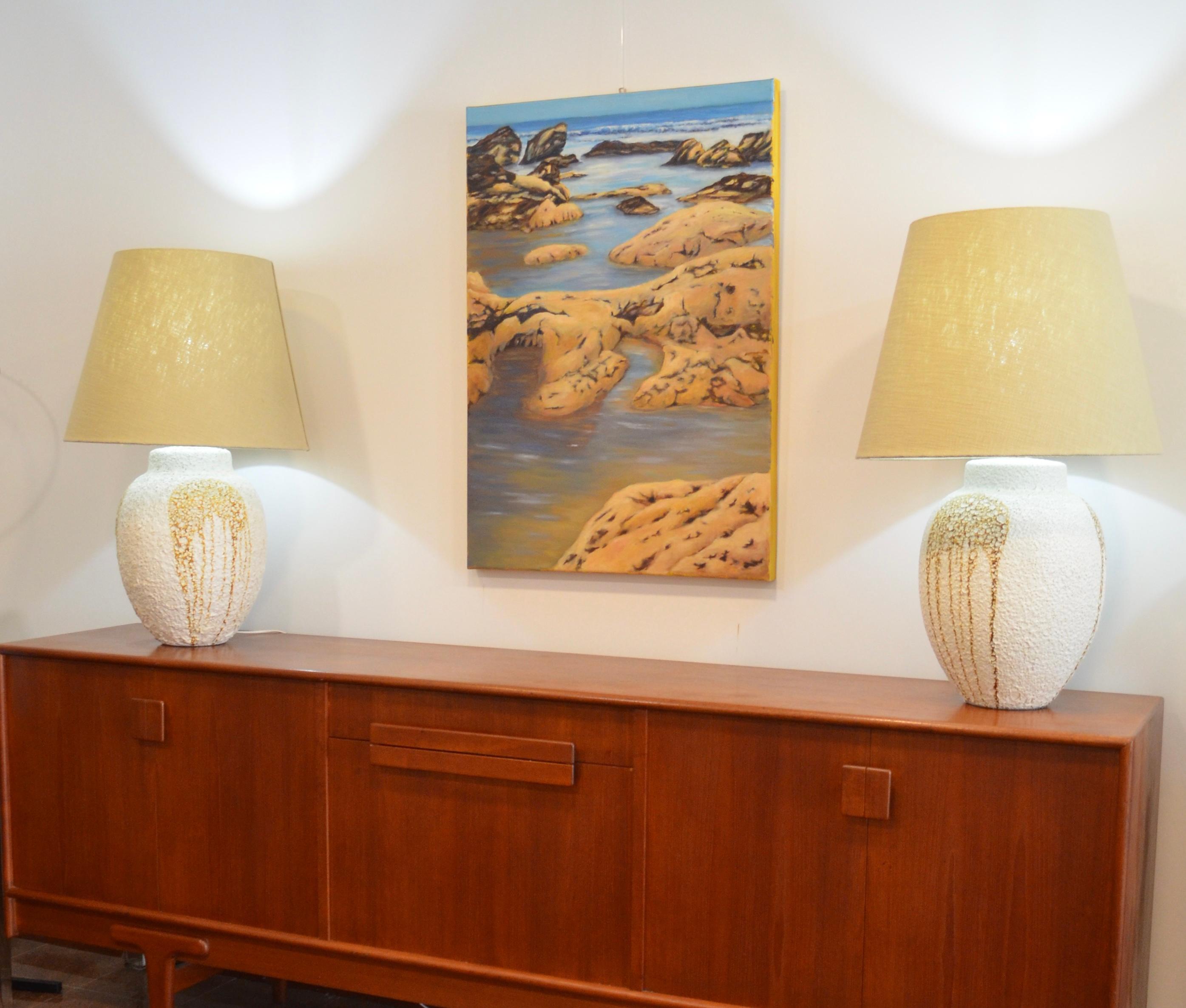 Portugal seaside 1, oil painting (100 x 70 cm, not framed), by Patrice Guiraud
Patrice is a painter and sculptor who explores many supports (stone, earth, wood, paint) and masters multiple techniques (oil, watercolor, pastel, acrylic…). He practiced