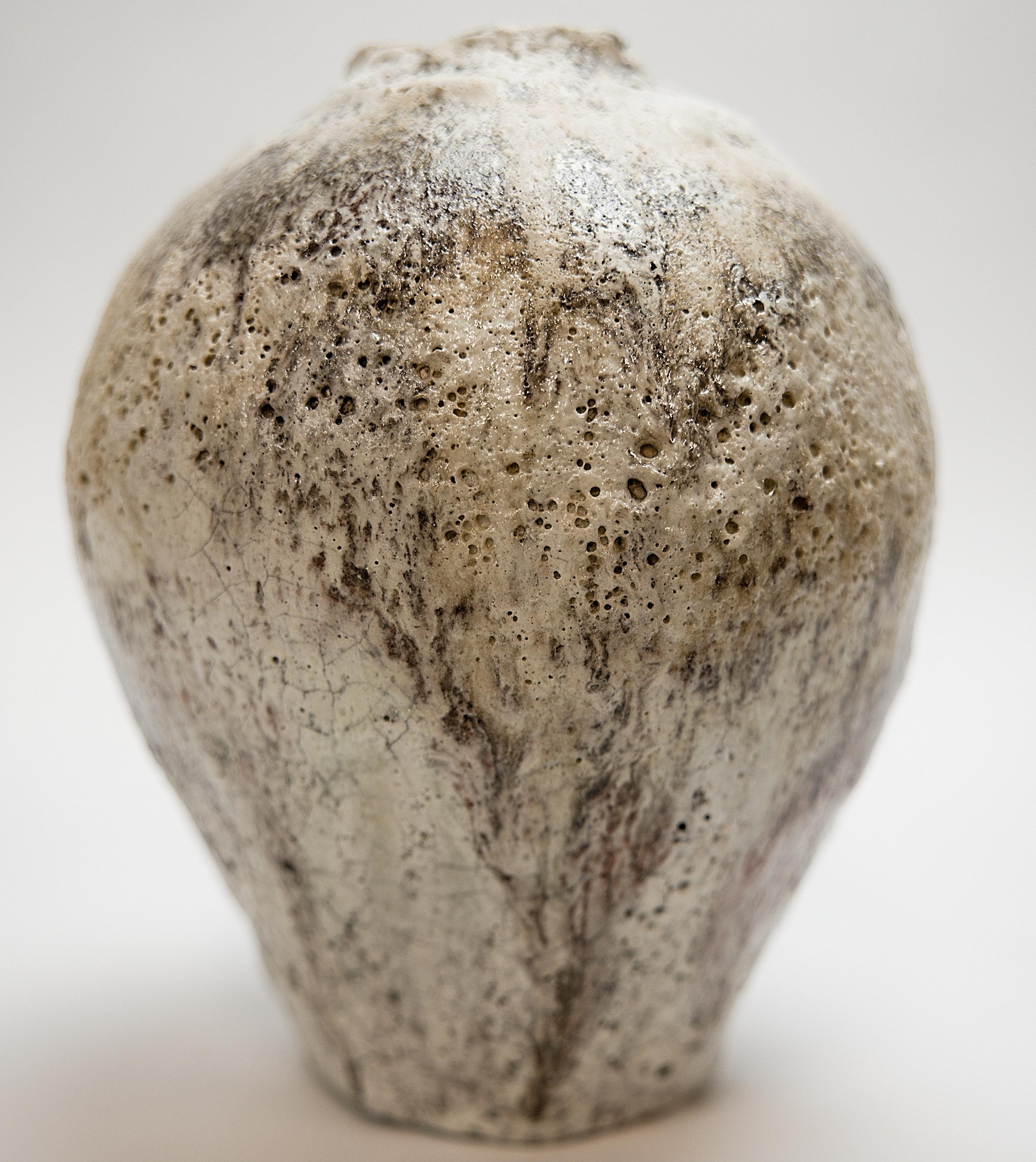 Organic Modern Seaside crackle Ginger Jars Handmade Stoneware