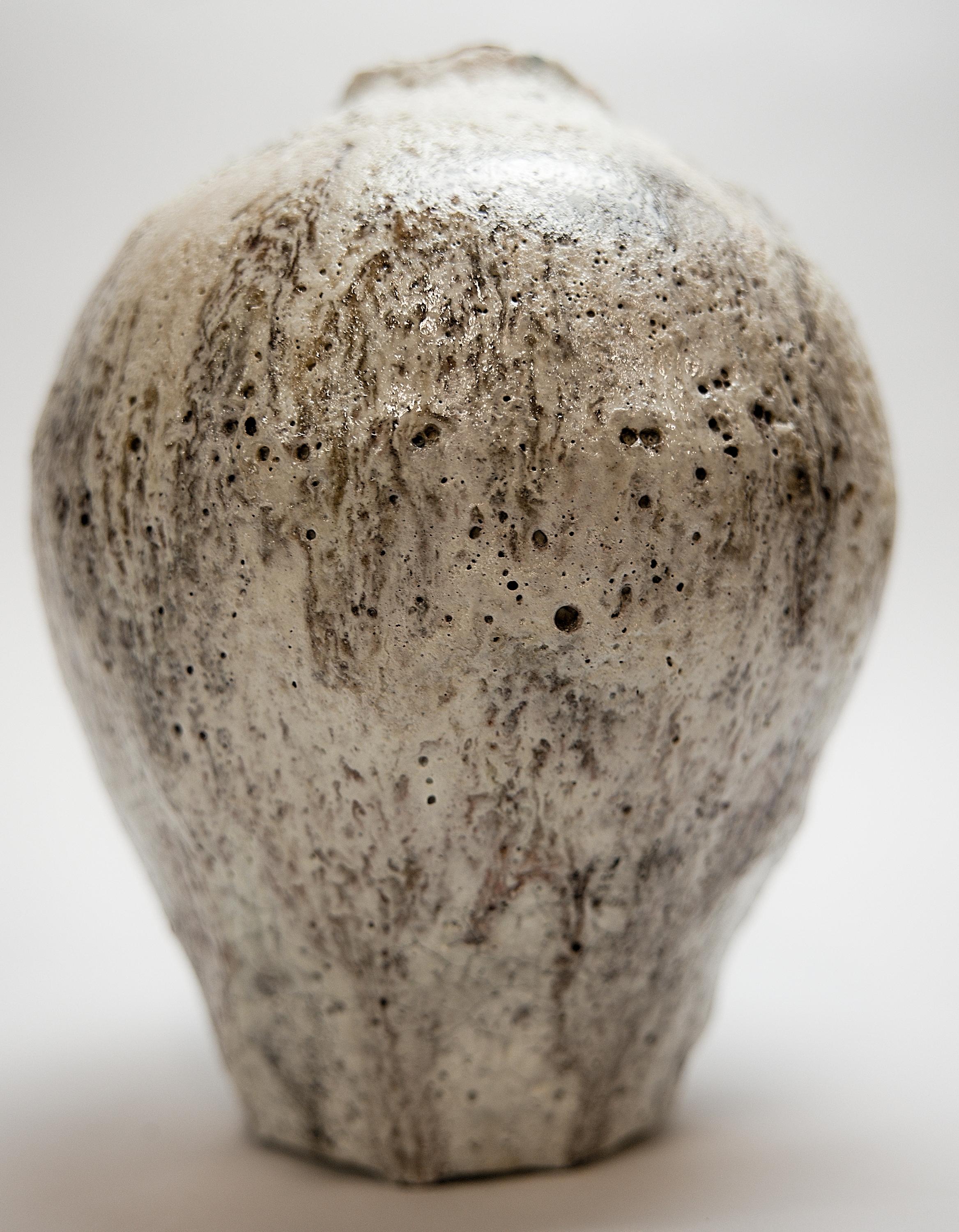 Contemporary Seaside crackle Ginger Jars Handmade Stoneware