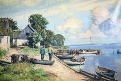 Seaside Landscape and Fishermen, circa After 1945