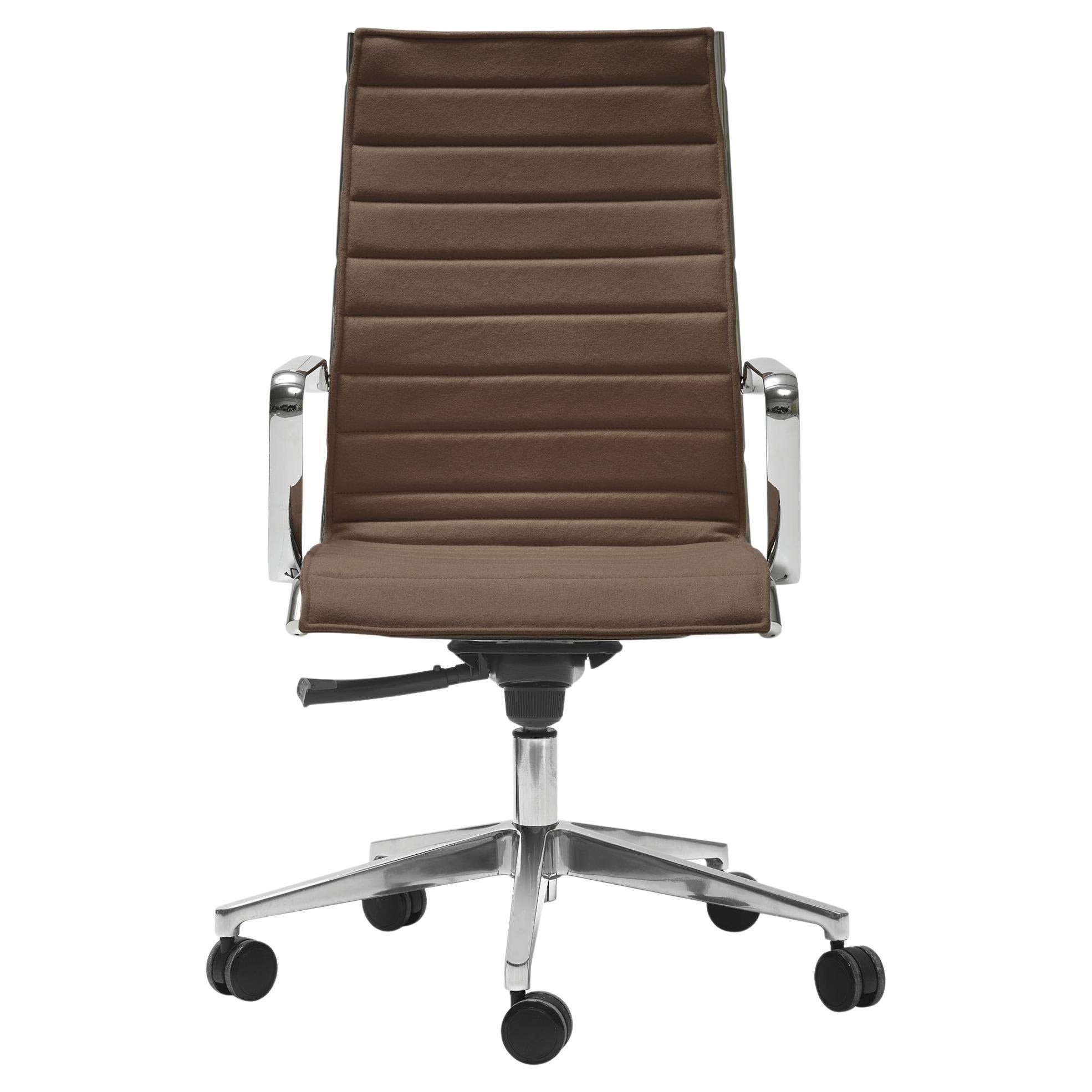 Season Slim High Backrest Executive Upholstered Armchair by Quinti Sedute For Sale