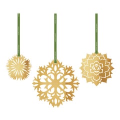 Seasonal 3 Pcs Ice Flower Large Ornament Set