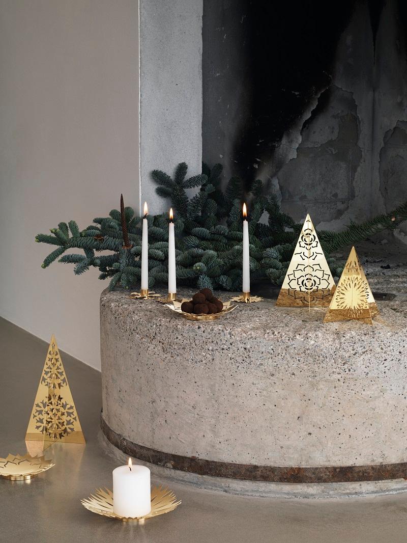 2020 Bol à fleurs de glace Holiday, petit, acier inoxydable plaqué or 18 kt