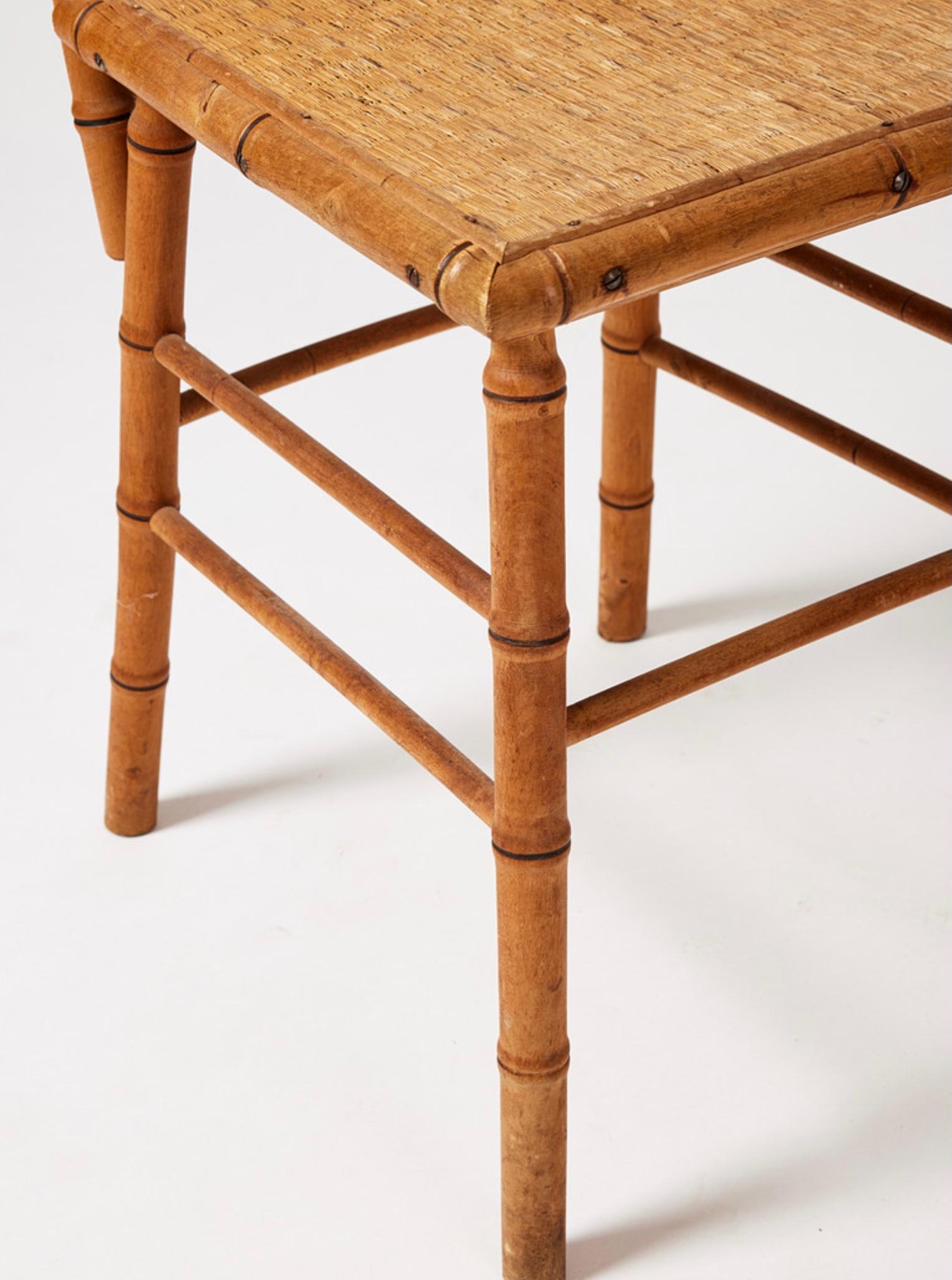 Siège de 4 chaises de salle à manger Bodafors suédoises des années 1900 en faux hêtre de bambou  en vente 1