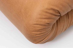 Seat of 4"Pagrù" Velvet Leather Armchairs by Claudio Vagnoni for P1, 1969