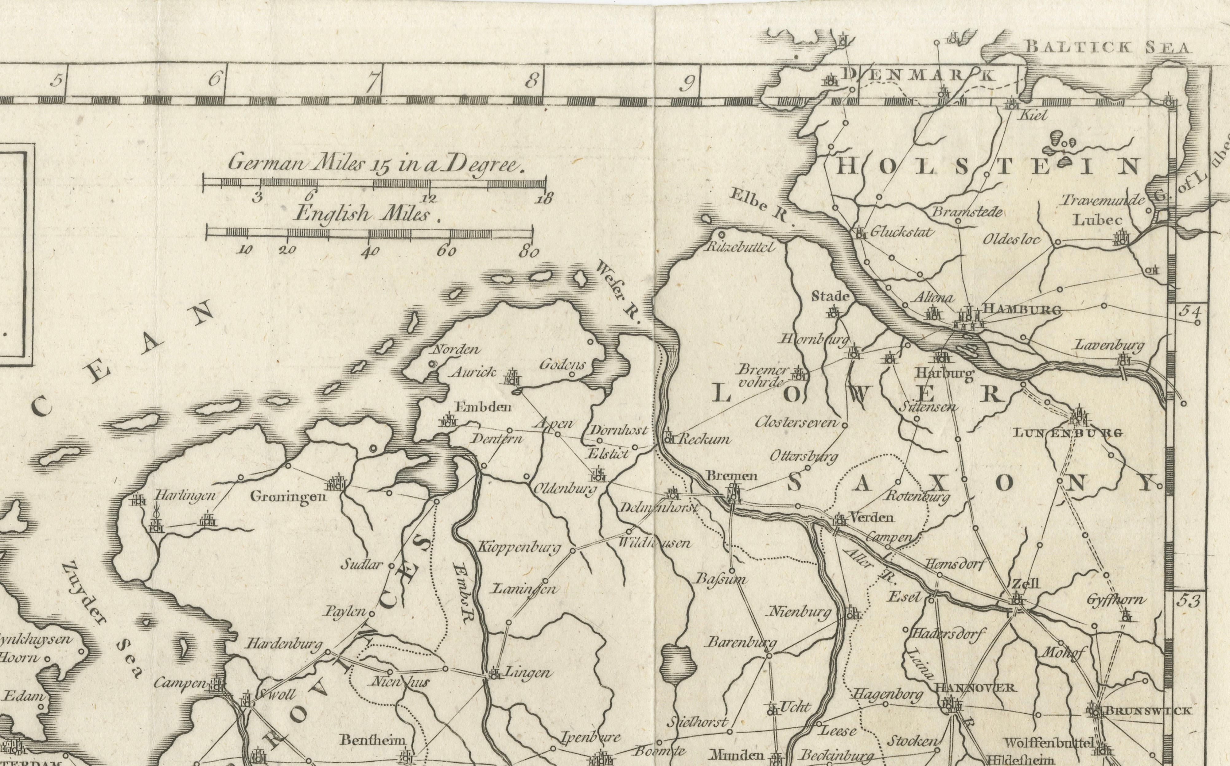Seat of War Westphalia Map - Antique Military Map Netherlands Germany, 1763