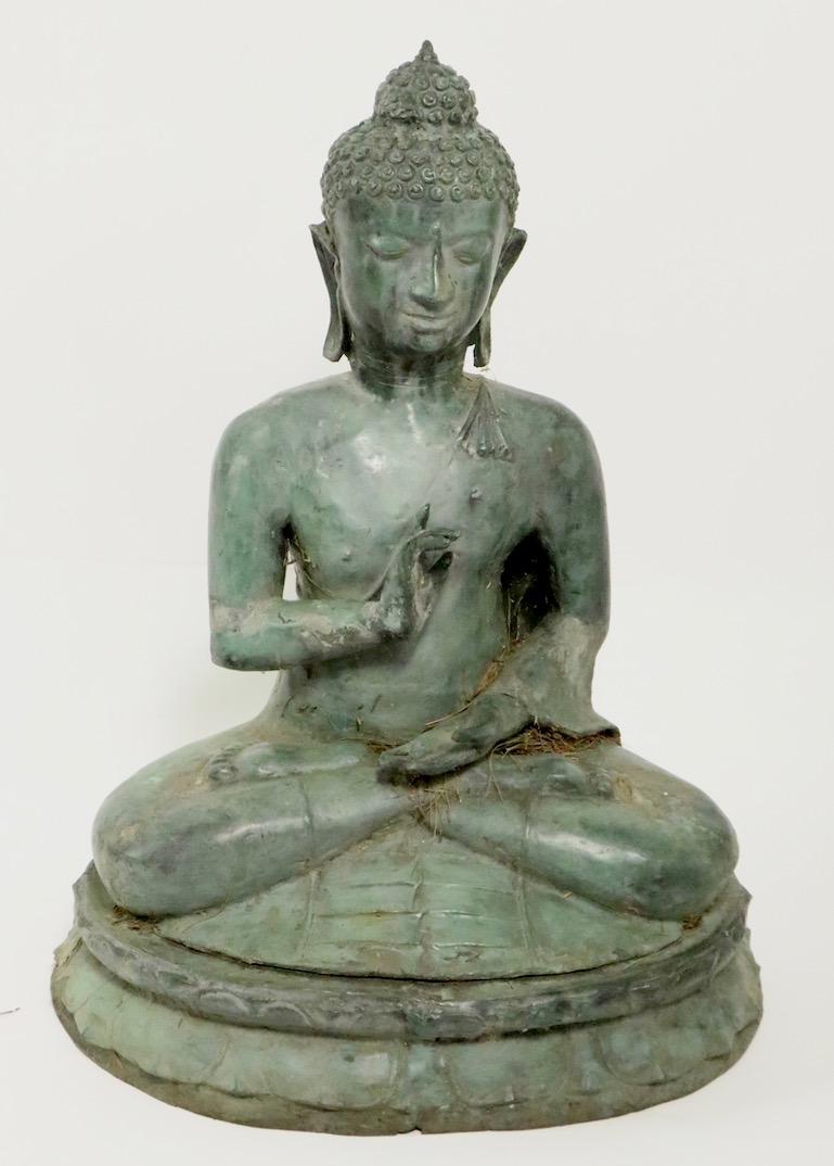 Seated Bronze Tibetan Buddha In Good Condition In New York, NY