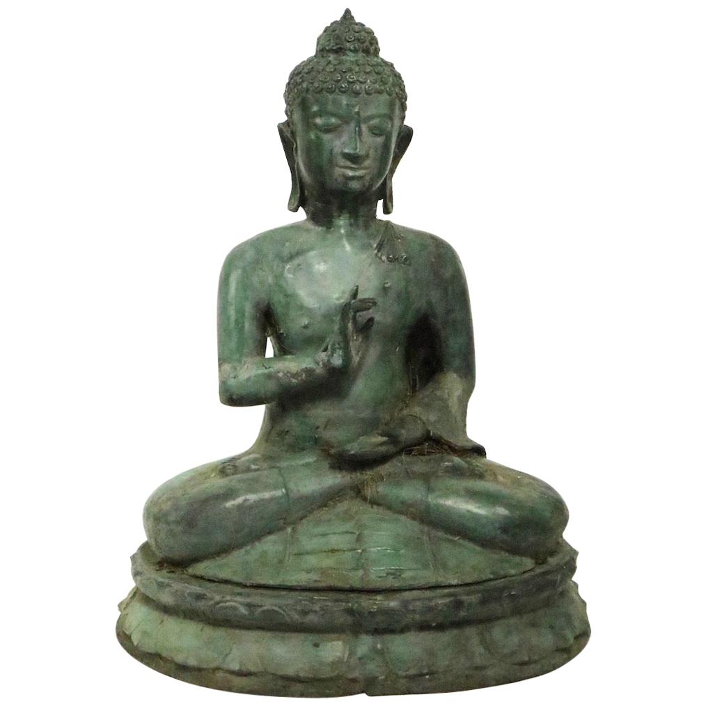 Seated Bronze Tibetan Buddha