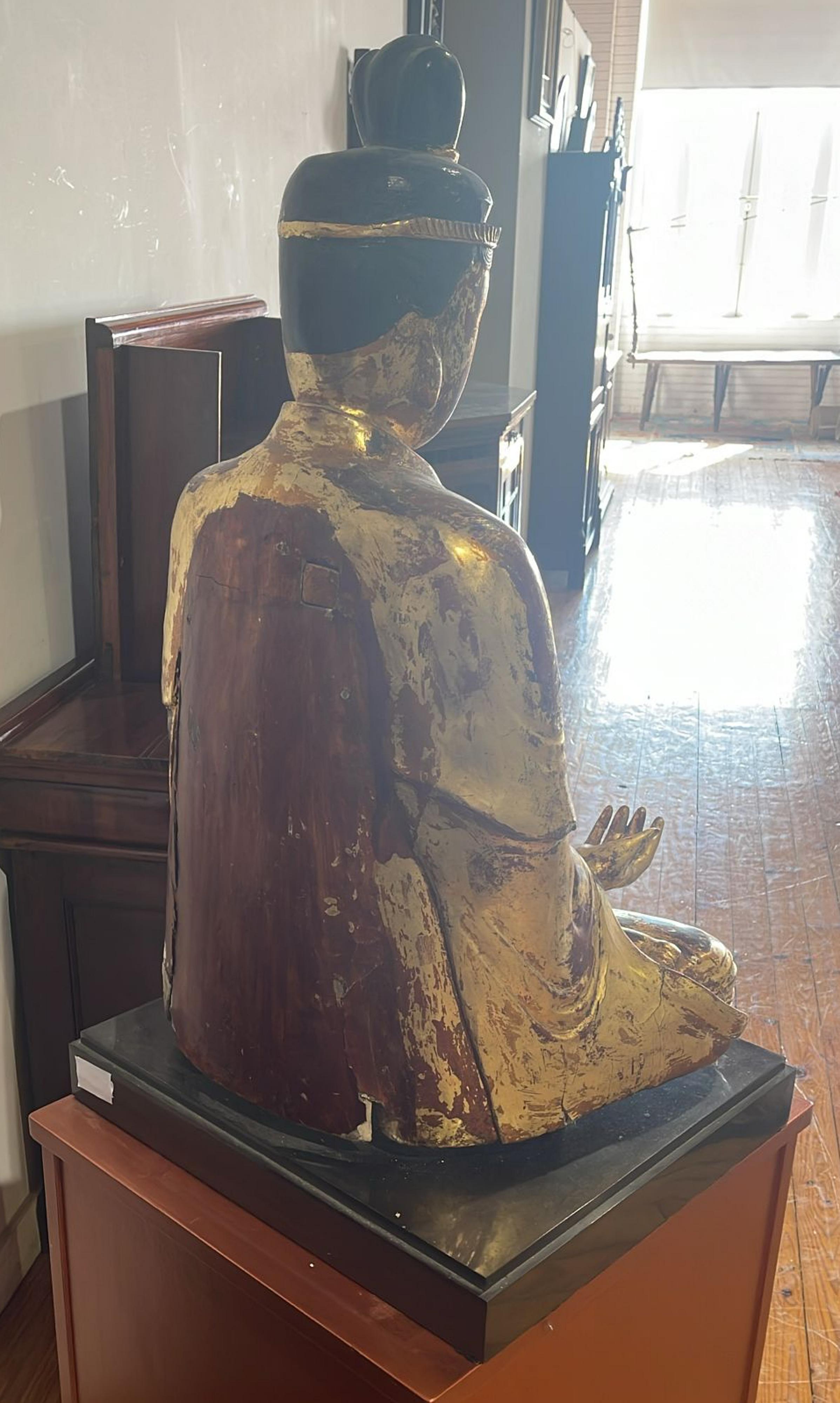 19th Century SEATED BUDDHA KUAN YIN/GUANYIN  19th-century For Sale