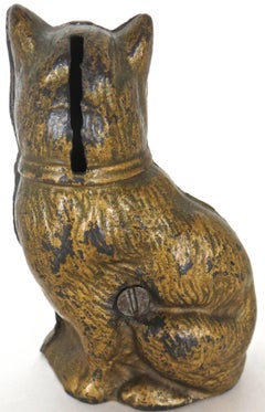 Seated "Cat with a Bow" Still Bank, American, circa 1922