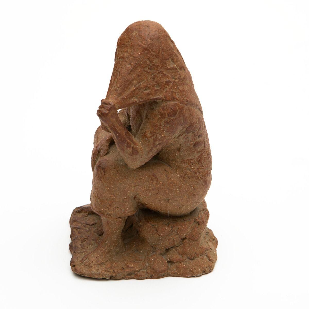 Scultura di ceramica femminile seduta di Ib Braun, Danimarca In condizioni buone in vendita a Kastrup, DK
