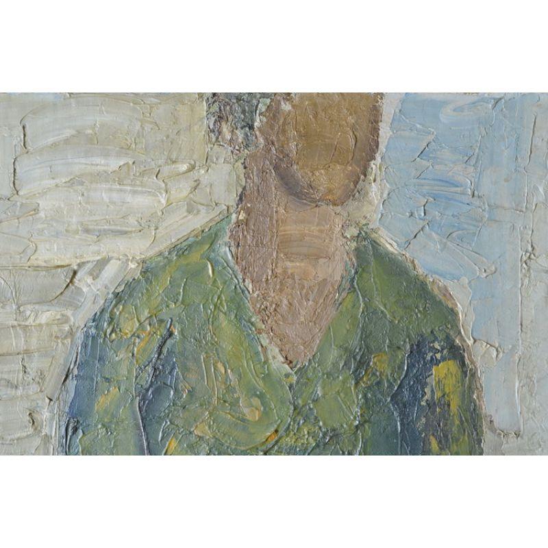 Danish Seated Figure, Oil on Canvas by Poul Ekelund For Sale