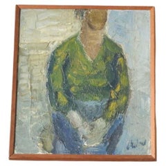 Figura seduta, Olio su tela di Poul Ekelund