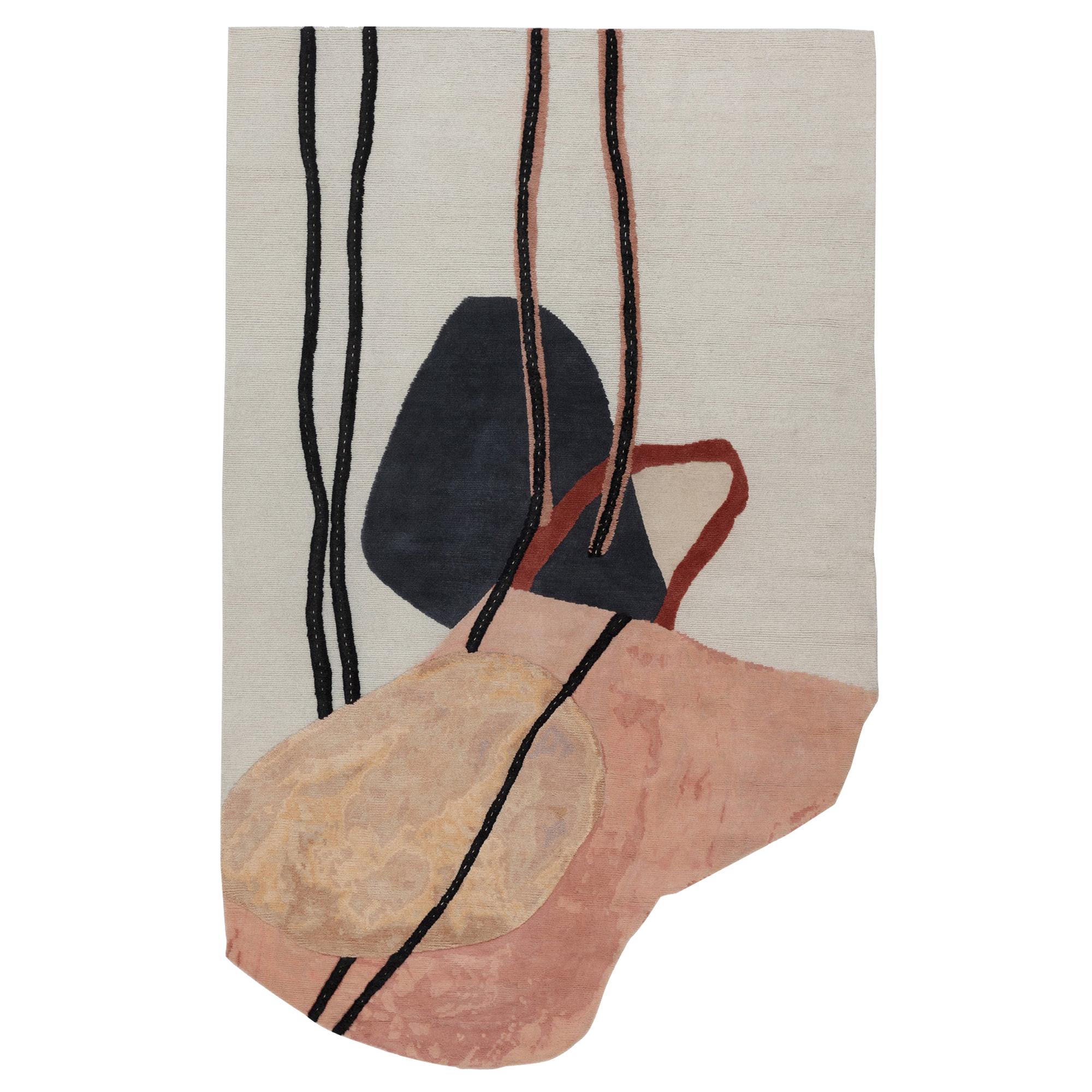 Seated Nude Doodles Rug by Faye Toogood for cc-tapis