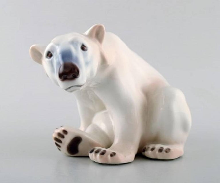 Seated Polar Bear, Royal Copenhagen No.
