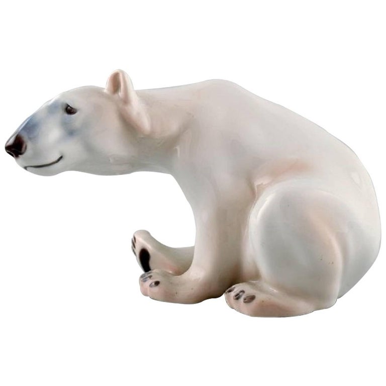 Seated Polar Bear, Royal Copenhagen No.