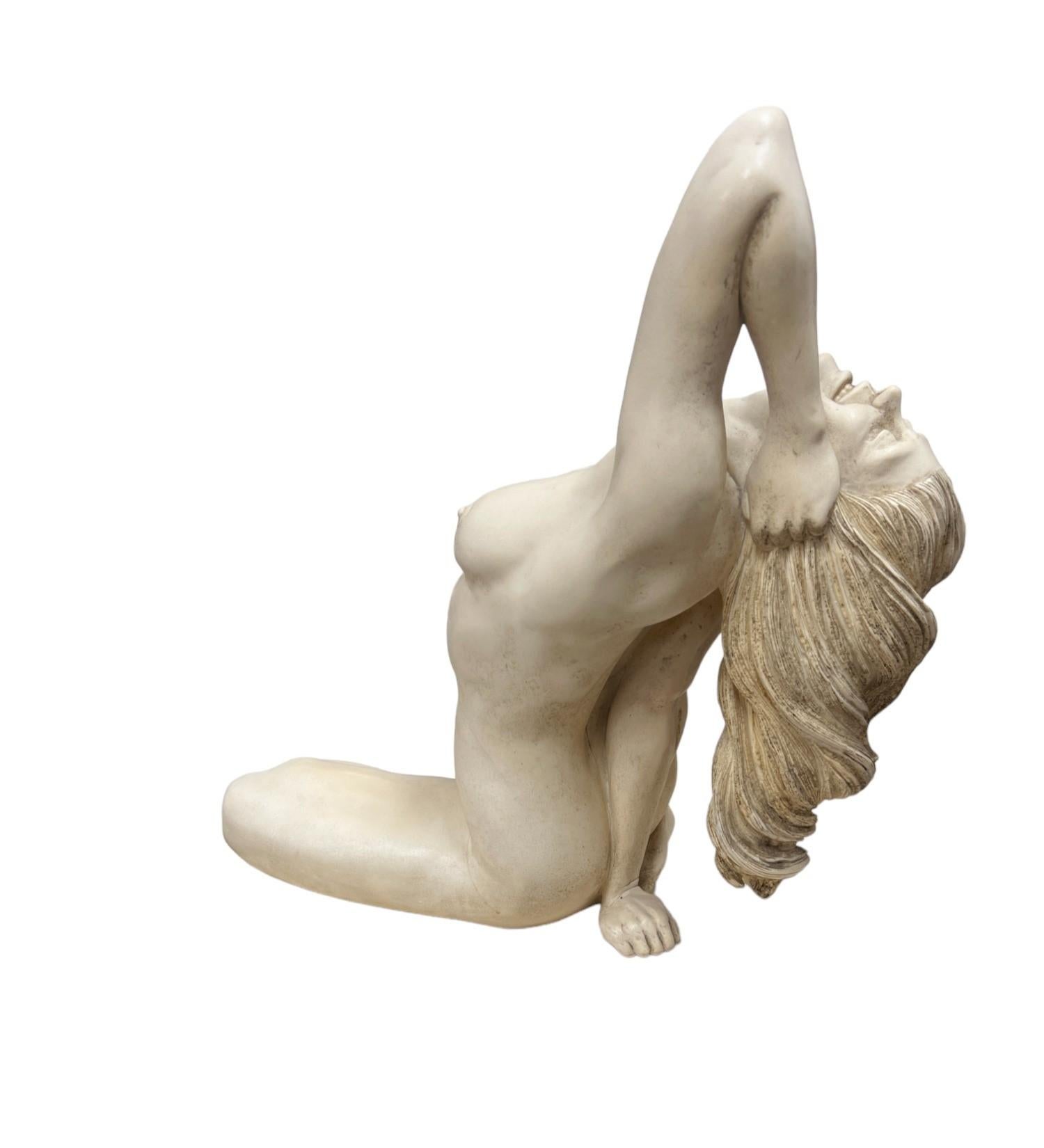 American Seated Reclining Nude Female Sculpture For Sale