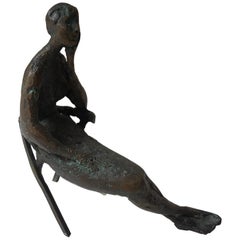 Seated Woman Bronze by Laura Ziegler, 1956